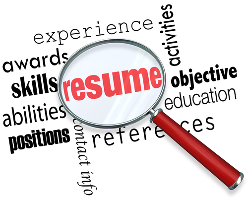 Resume Magnifying Glass Apply Job Experience Document